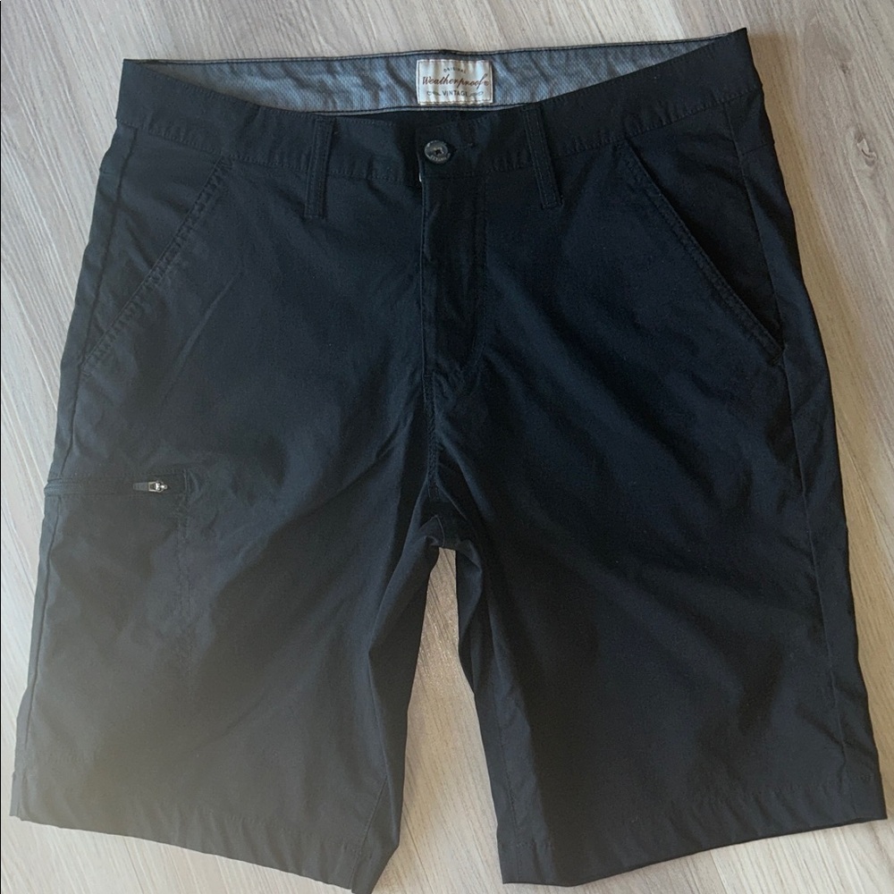 Weatherproof Vintage Men’s Cargo Performance Shorts 32 Black Golf Classic Casual